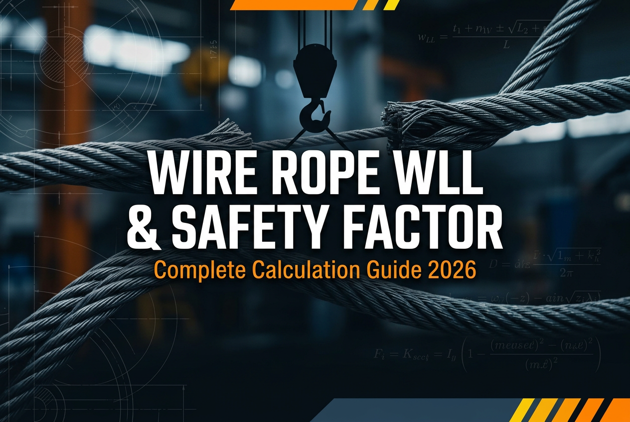 wire rope working load limit WLL safety factor calculation rigging